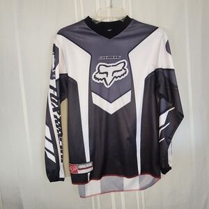 Fox Men's Black and White Jersey